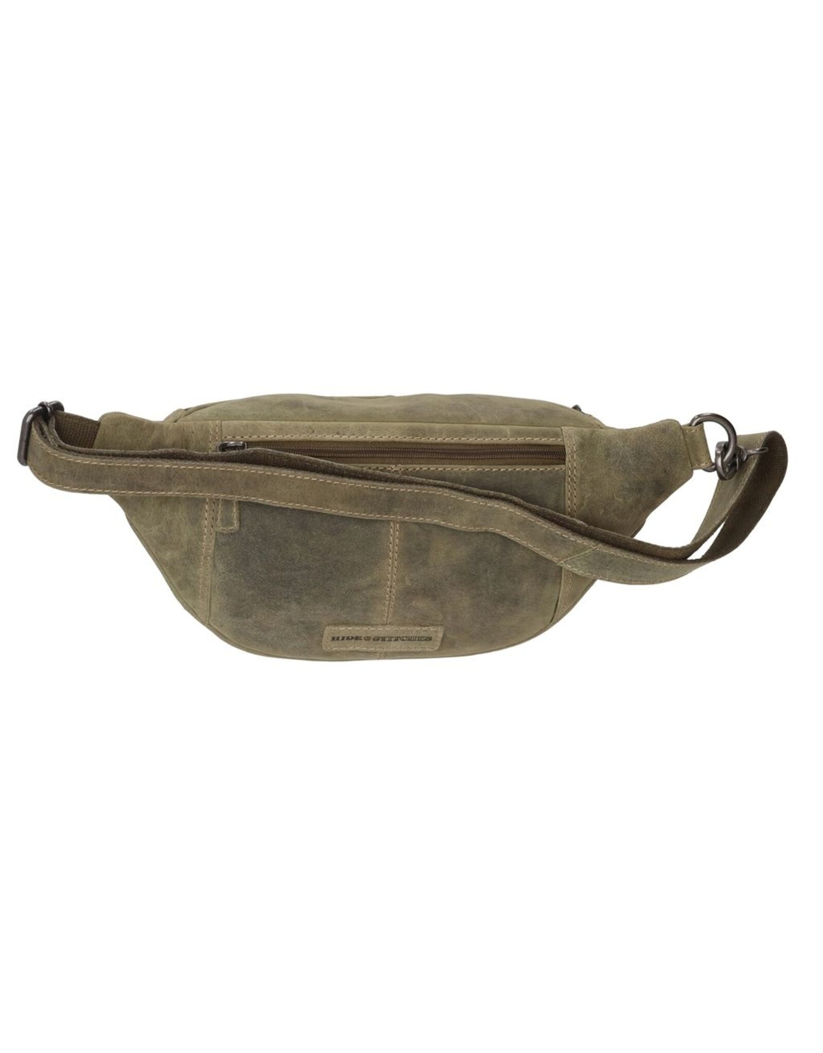 Hide & Stitches Leather Festival bags, waist bags and belt bags - Hide & Stitches Olive Green Leather Waste Bag