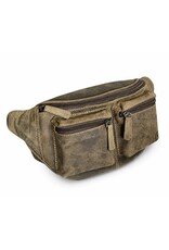 Hide & Stitches Leather Festival bags, waist bags and belt bags - Hide & Stitches Olive Green Leather Waste Bag