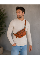 Hunters Leather bags - Hunters Leather Fanny pack washed leather cognac
