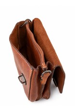 HillBurry Leather bags - Hillburry  Shoulder Bag - Belt bag washed leather cognac