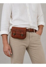 HillBurry Leren tassen - HillBurry Schoudertas-Riemtas gewassen leer cognac