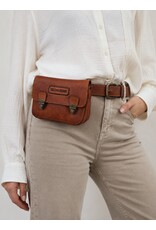 HillBurry Leren tassen - HillBurry Schoudertas-Riemtas gewassen leer cognac