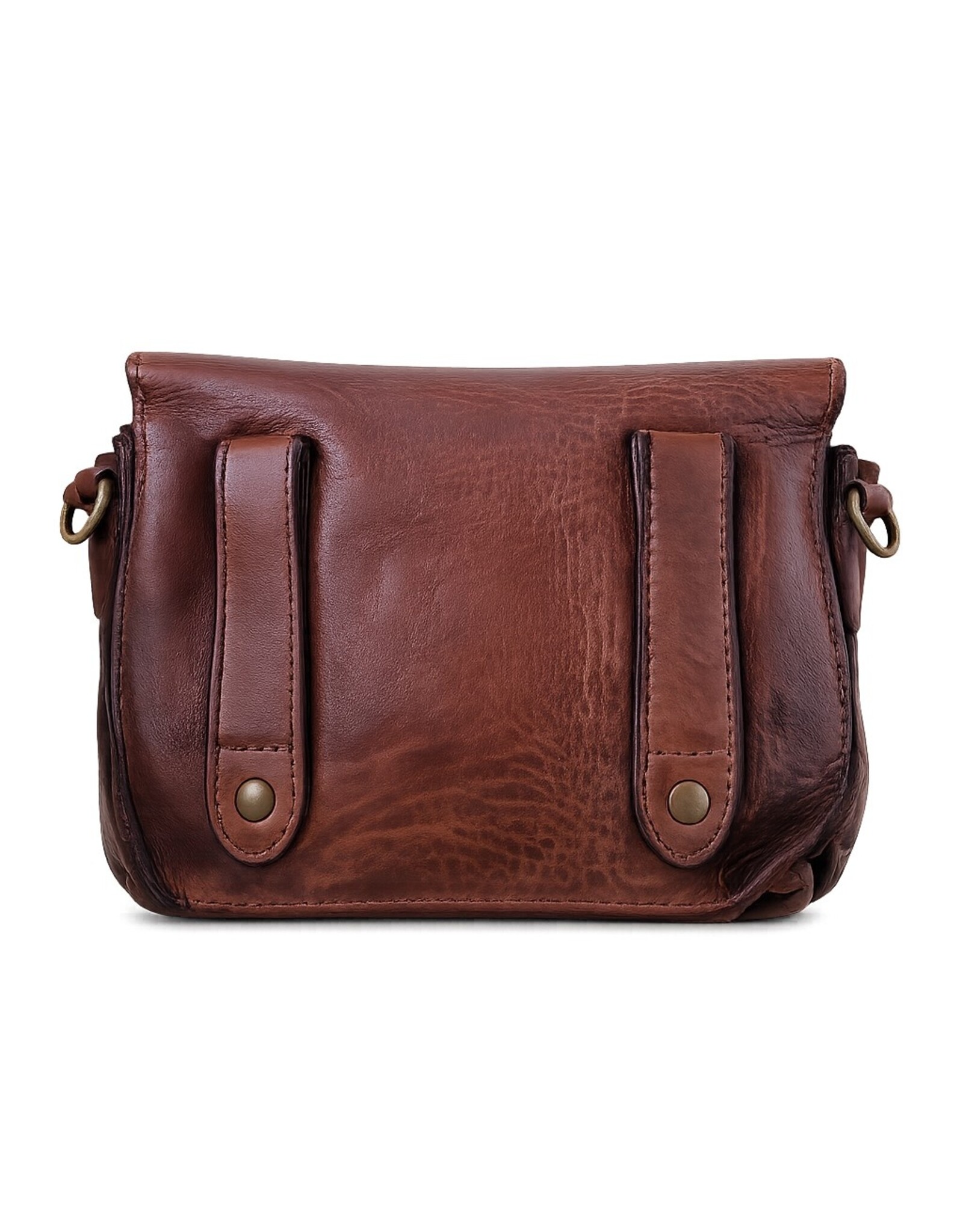 HillBurry Leren tassen - HillBurry Schoudertas-Riemtas gewassen leer bruin
