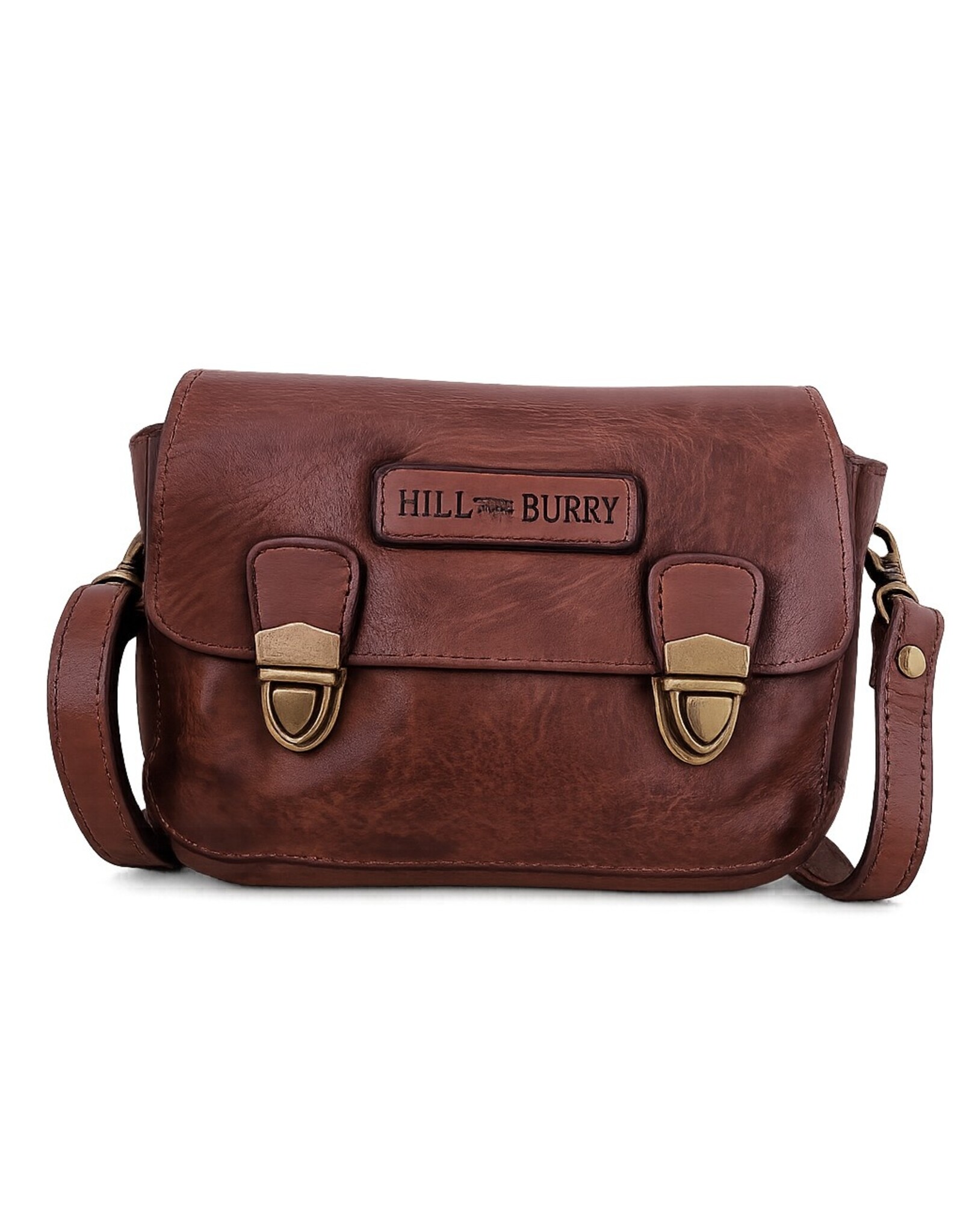 HillBurry Leather bags - Hillburry  Shoulder Bag - Belt bag washed leather brown