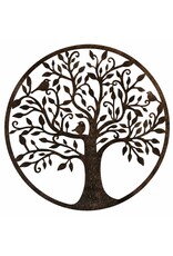 SH Miscellaneous - Levensboom met Vogeltjes Metalen Wanddecoratie 60 cm