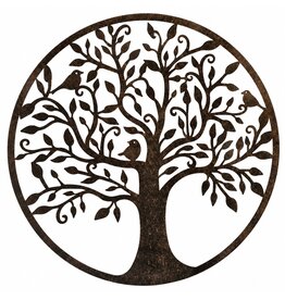 SH Tree of Life with Birds 60cm Iron Wall Decor