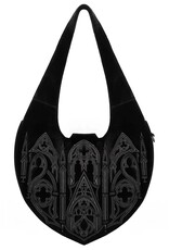 Restyle Fantasy tassen en portemonnees - Veloura Fluwelen Hobotas met Kathedraalborduursel