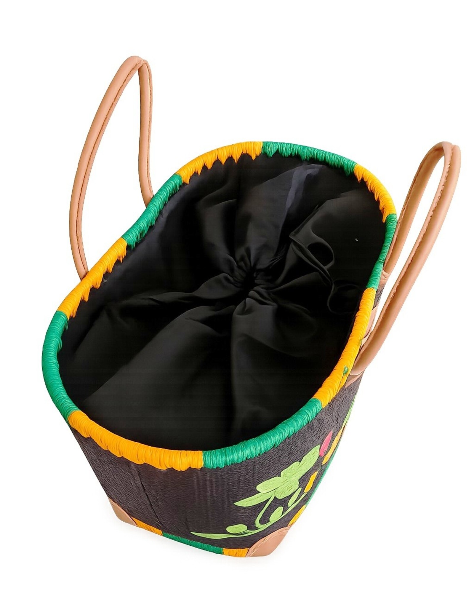 Trukado Modieus - Rieten Mand - Strand Tas met Uiltjes & Bloemen XL