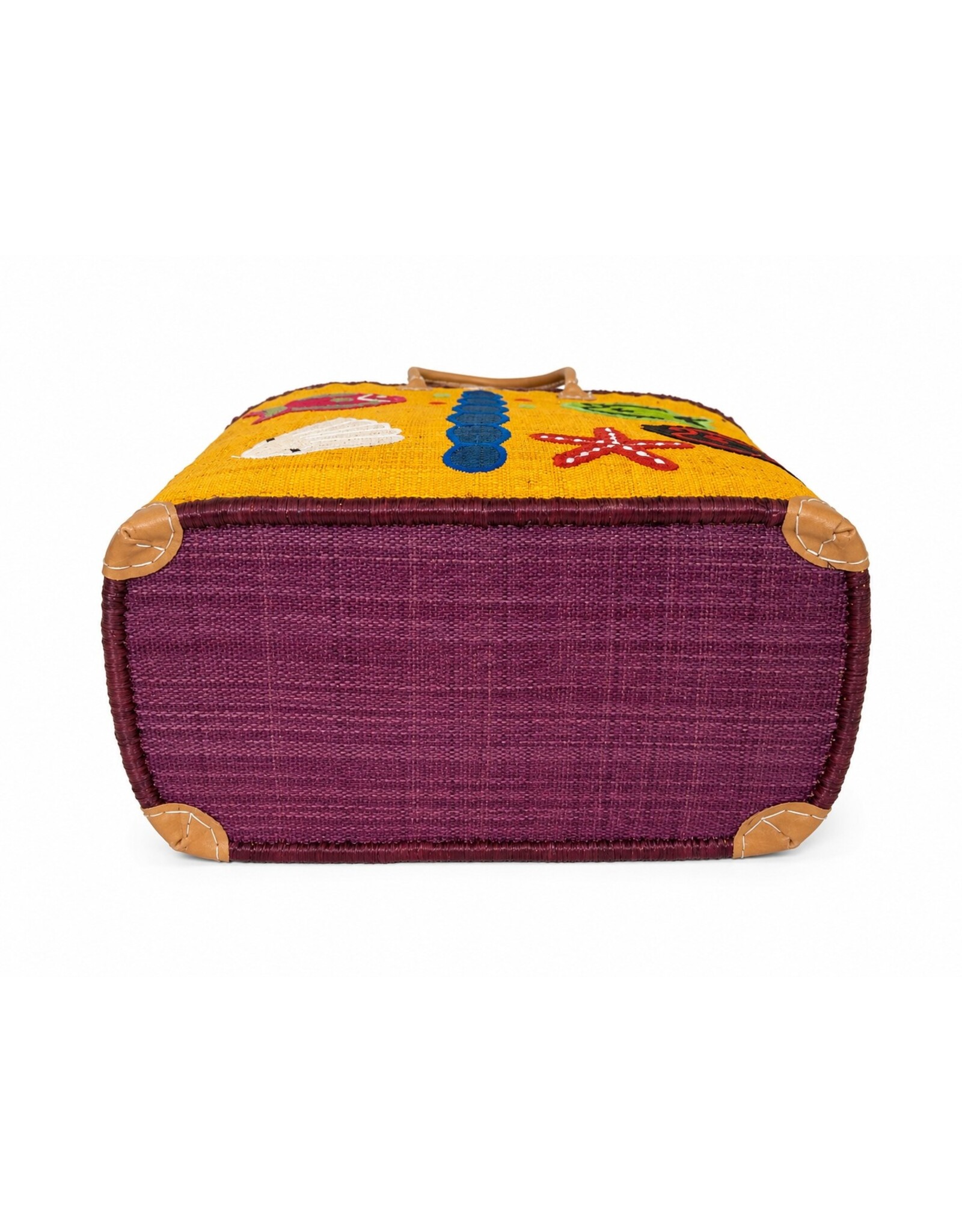 Trukado Fashion bags - Wicker Basket – Beach Bag with Fishes L