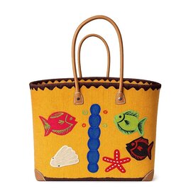 Trukado Wicker Basket – Beach Bag with Fishes L