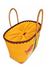 Trukado Fashion bags - Wicker Basket – Beach Bag with Fishes XL
