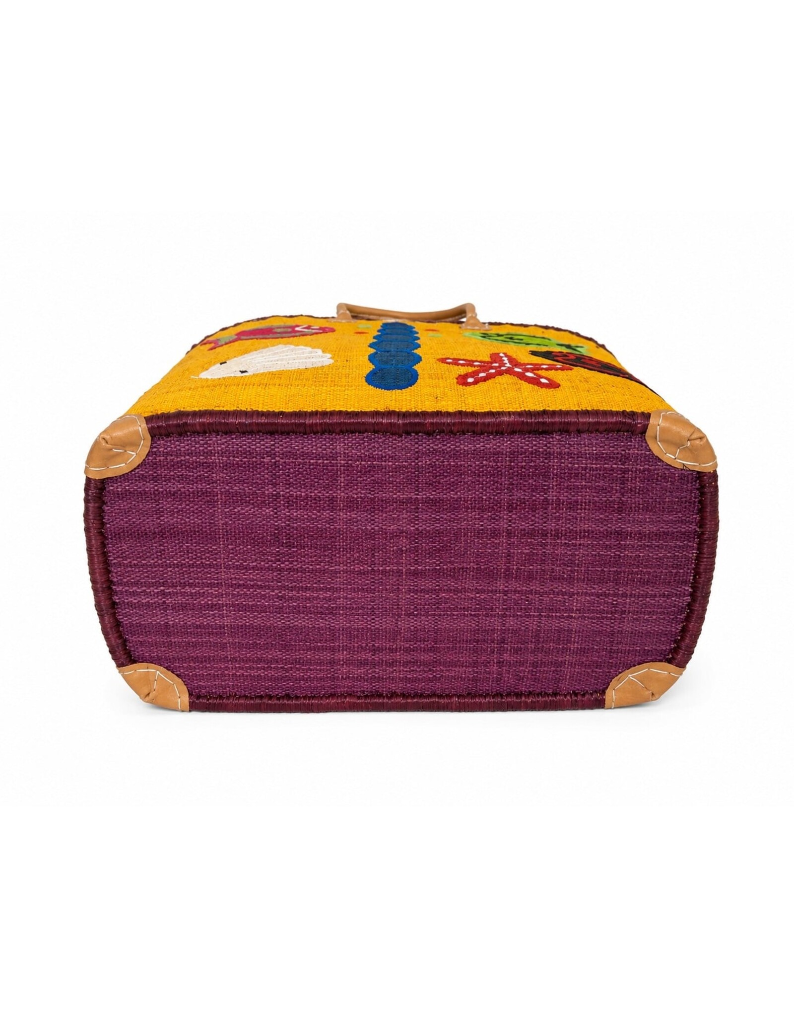 Trukado Modieus - Rieten Mand - Strand Tas met Vissen XL