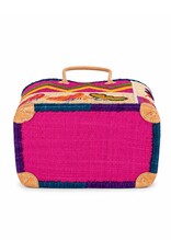 Trukado Modieus - Rieten Mand - Strand Tas met Vlinders M