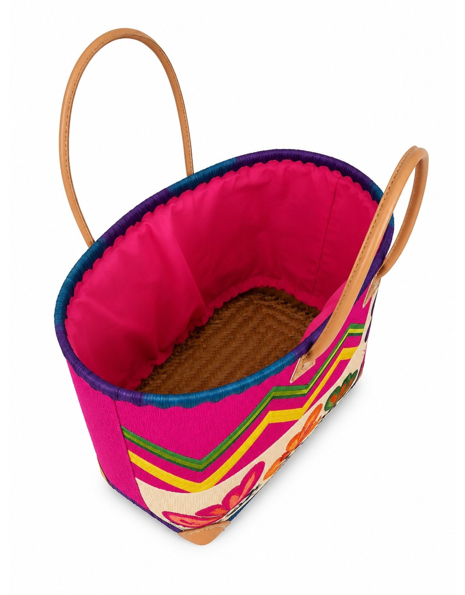 Trukado Fashion bags - Wicker Basket – Beach Bag with Butterflies M