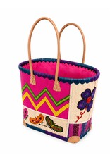 Trukado Fashion bags - Wicker Basket – Beach Bag with Butterflies L