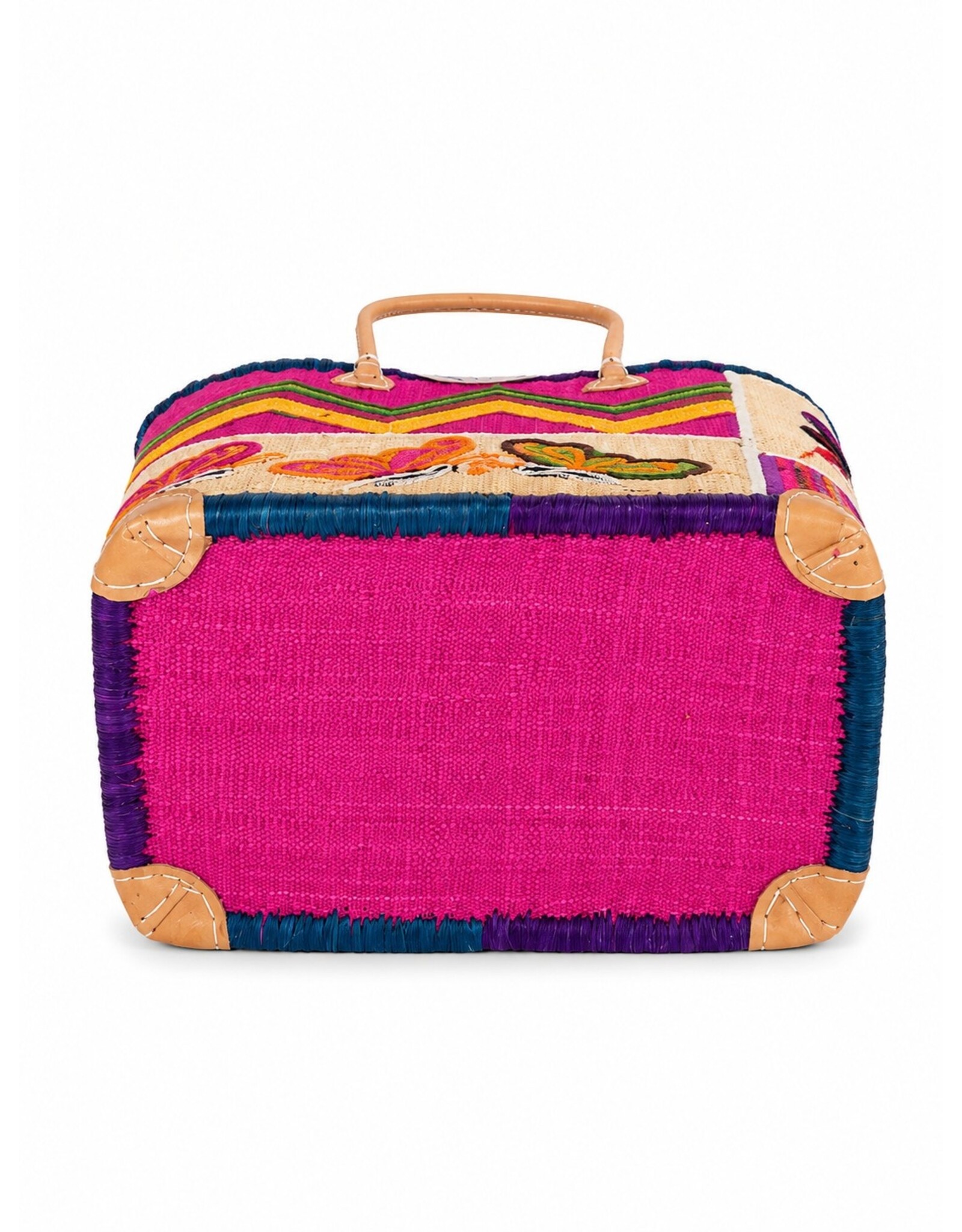 Trukado Fashion bags - Wicker Basket – Beach Bag with Butterflies L
