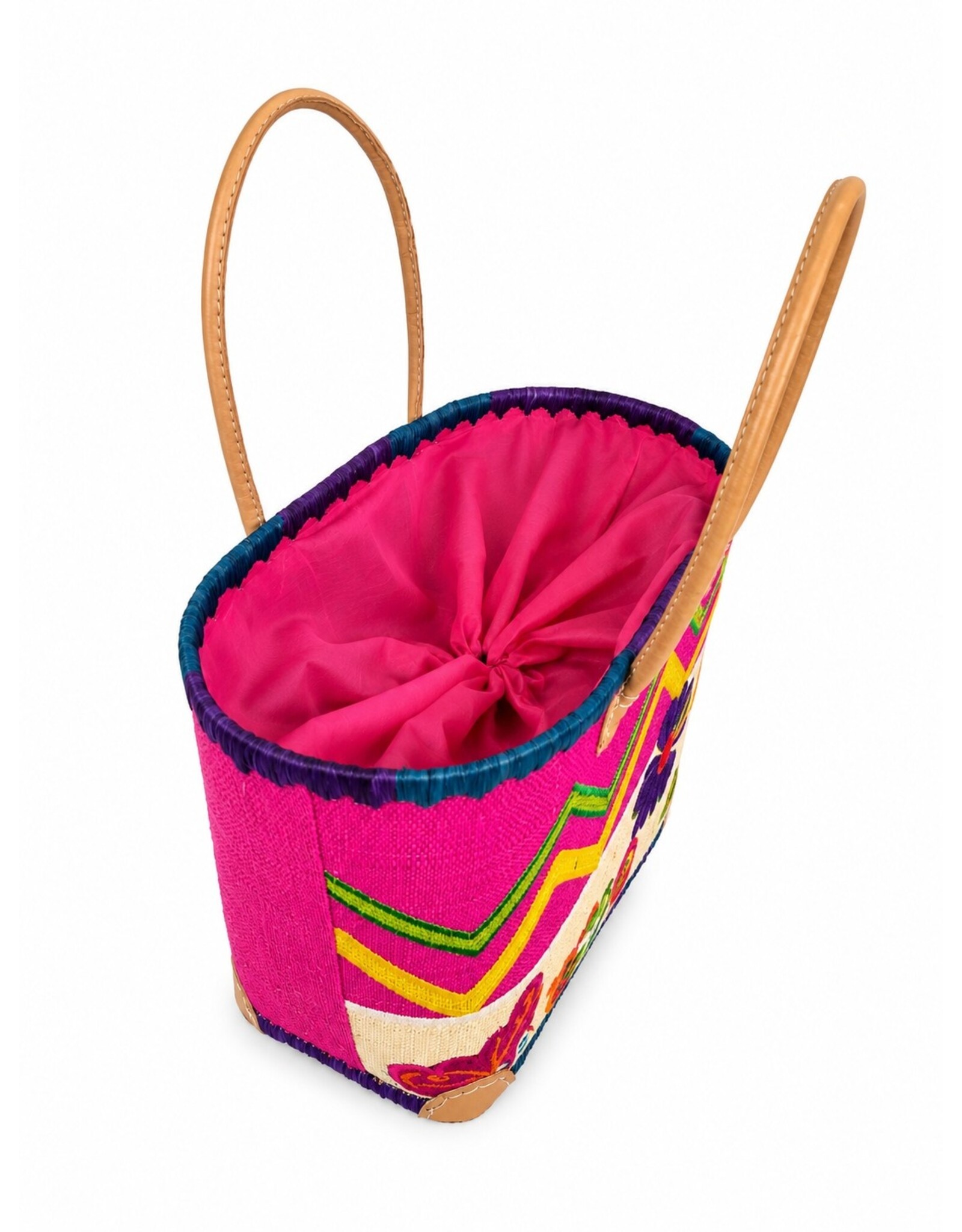 Trukado Fashion bags - Wicker Basket – Beach Bag with Butterflies L