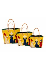 Trukado Fashion bags - Wicker Basket – Beach Bag with Cats L