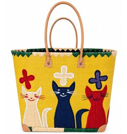 Trukado Wicker Basket – Beach Bag with Cats XL