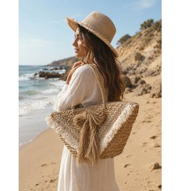Trukado Rieten Mand - Strand Tas Ibiza