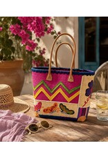 Trukado Fashion bags - Wicker Basket – Beach Bag with Butterflies M
