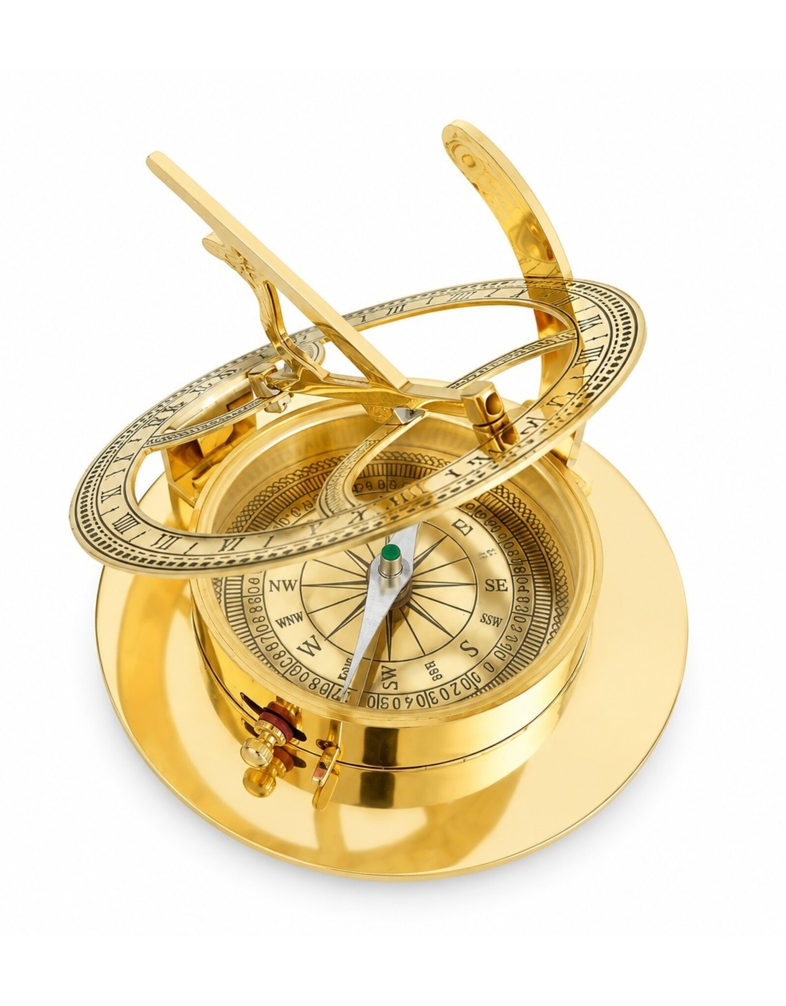 Trukado Giftware Figurines Collectables - Sundial Compass - Brass - large