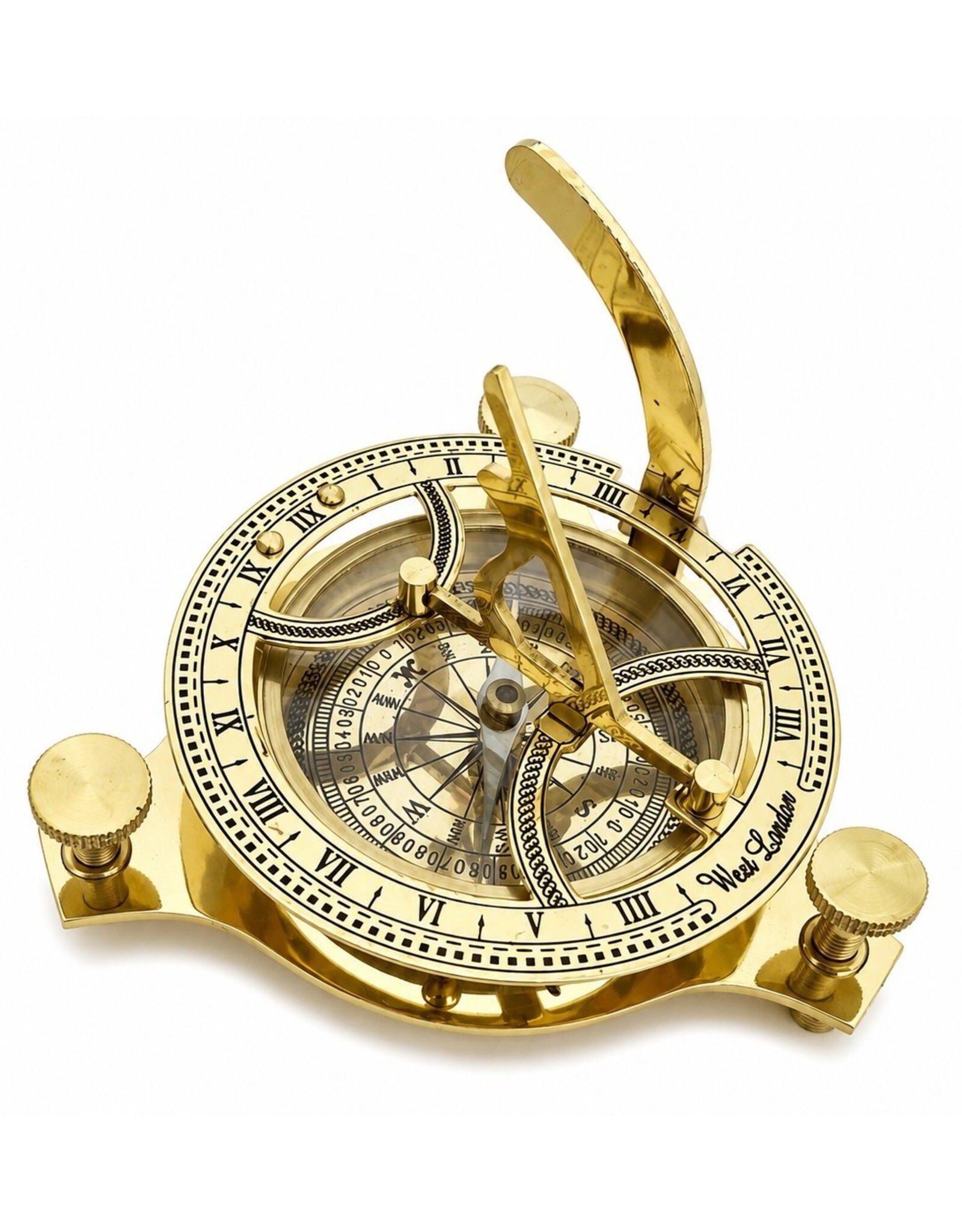 Trukado Giftware, beelden, collectables - Zonnewijzer Kompas (large) - messing