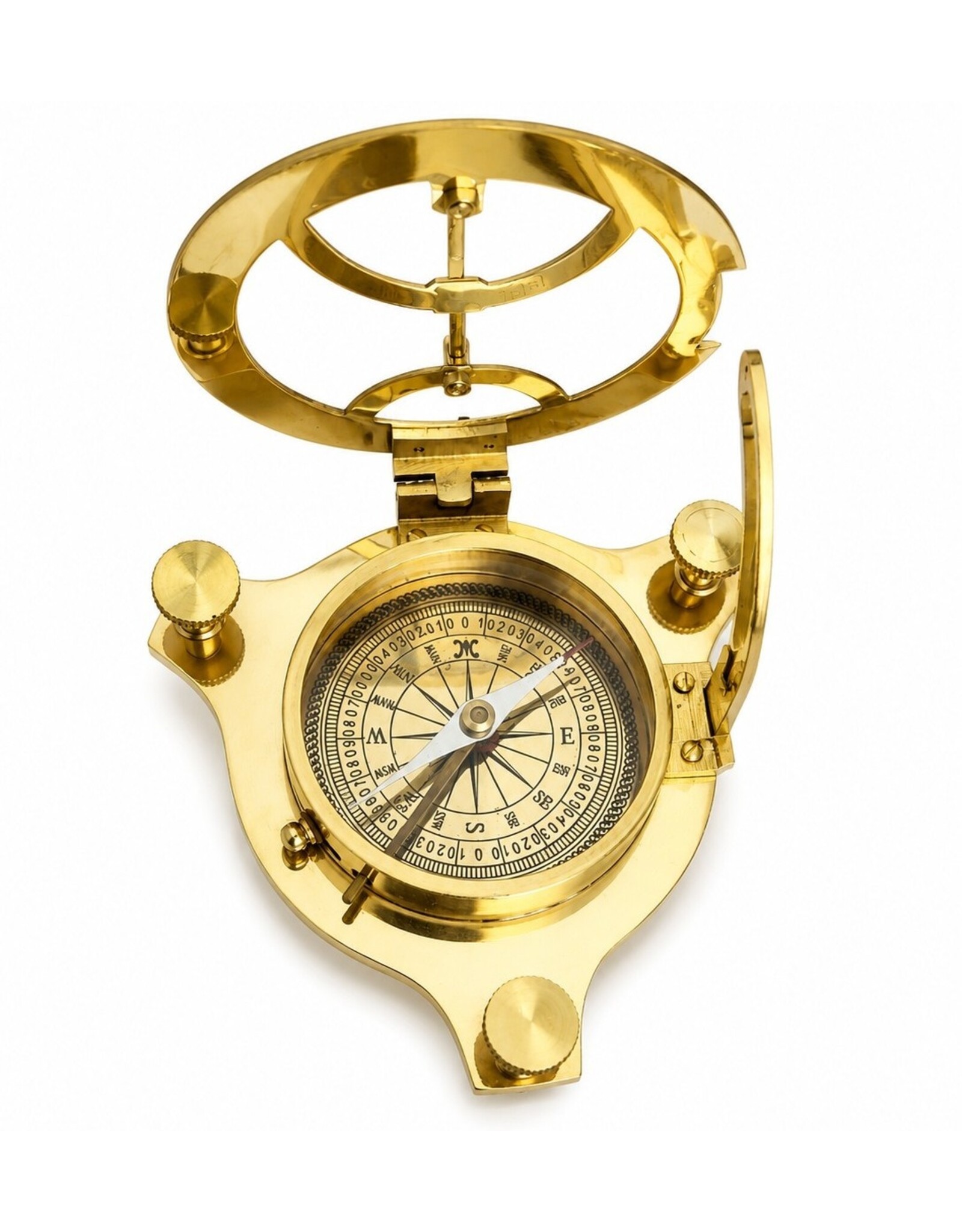 Trukado Giftware, beelden, collectables - Zonnewijzer Kompas (large) - messing
