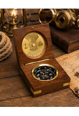 JB Miscellaneous - Brass Compass with Calendar in wooden box