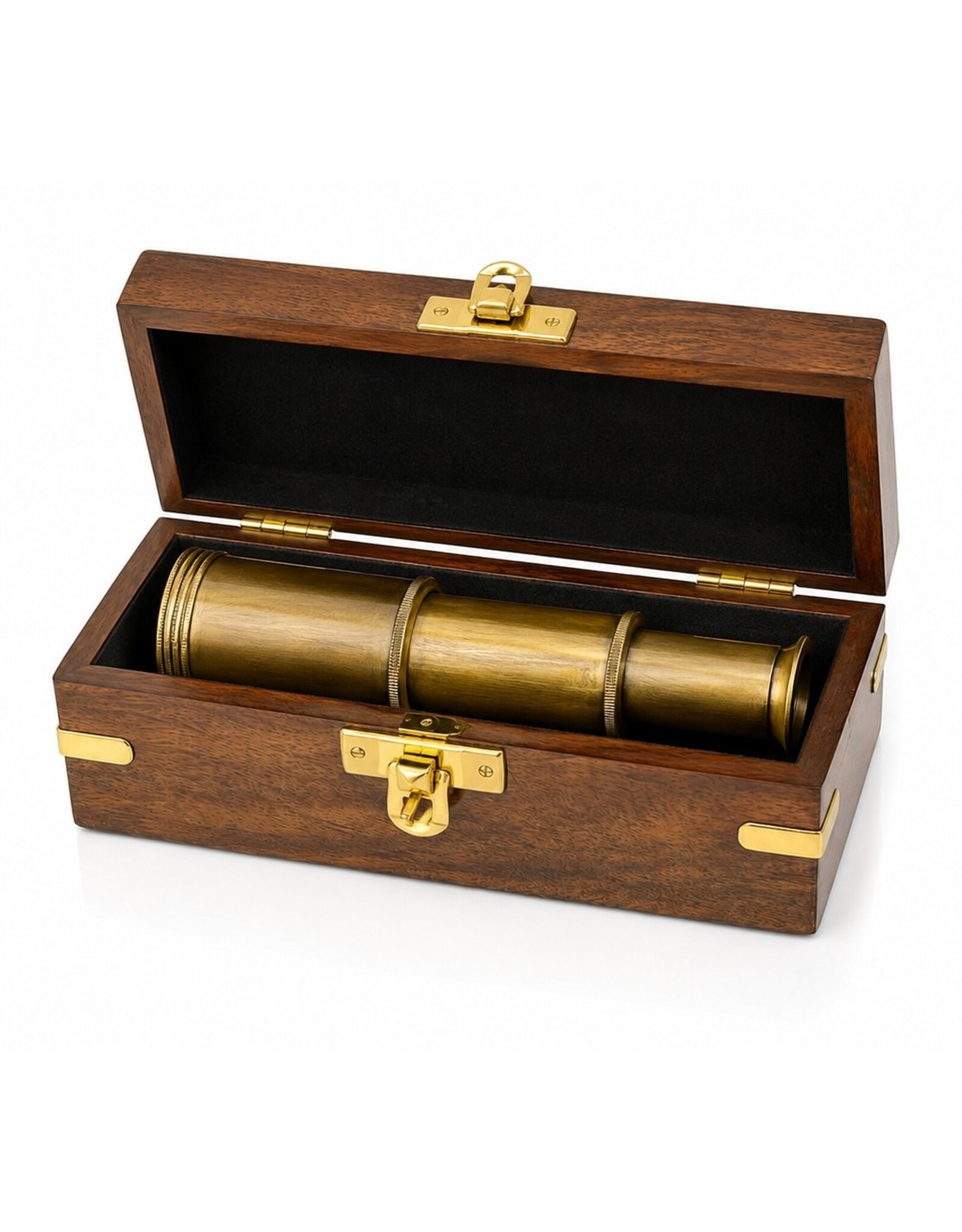 Trukado Miscellaneous - Messing Mini Telescoop in houten kistje