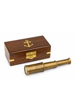 Trukado Miscellaneous - Brass Mini Telescope in wooden box