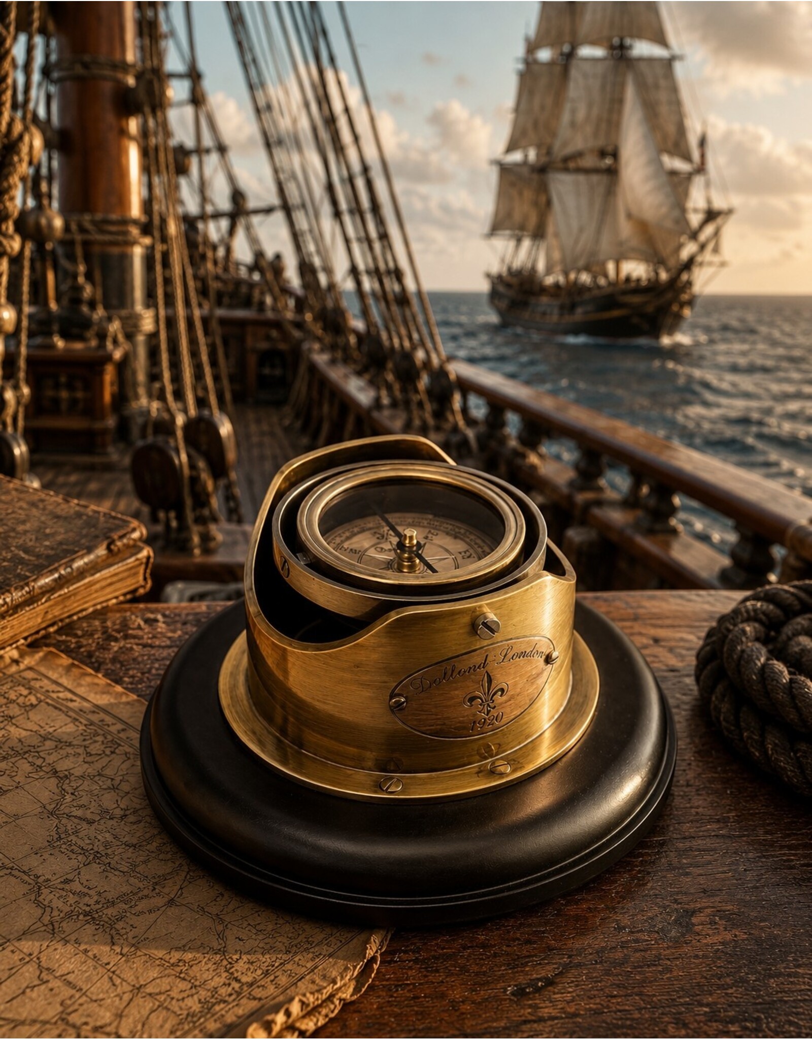 Trukado Miscellaneous -  A Brass Ship's Compass Working Replica