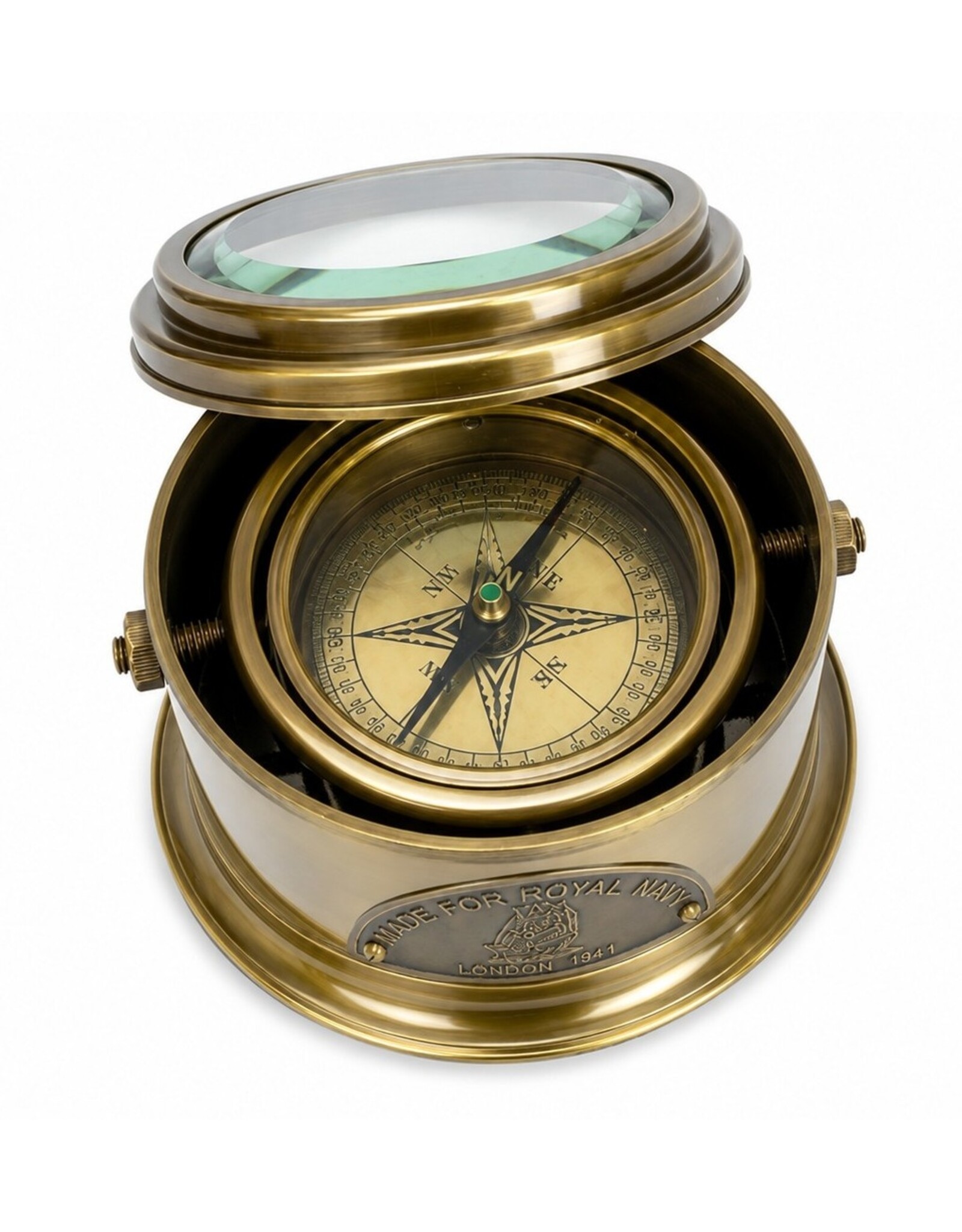 Trukado Miscellaneous -  Royal Navy Compass - Brass - British Navy