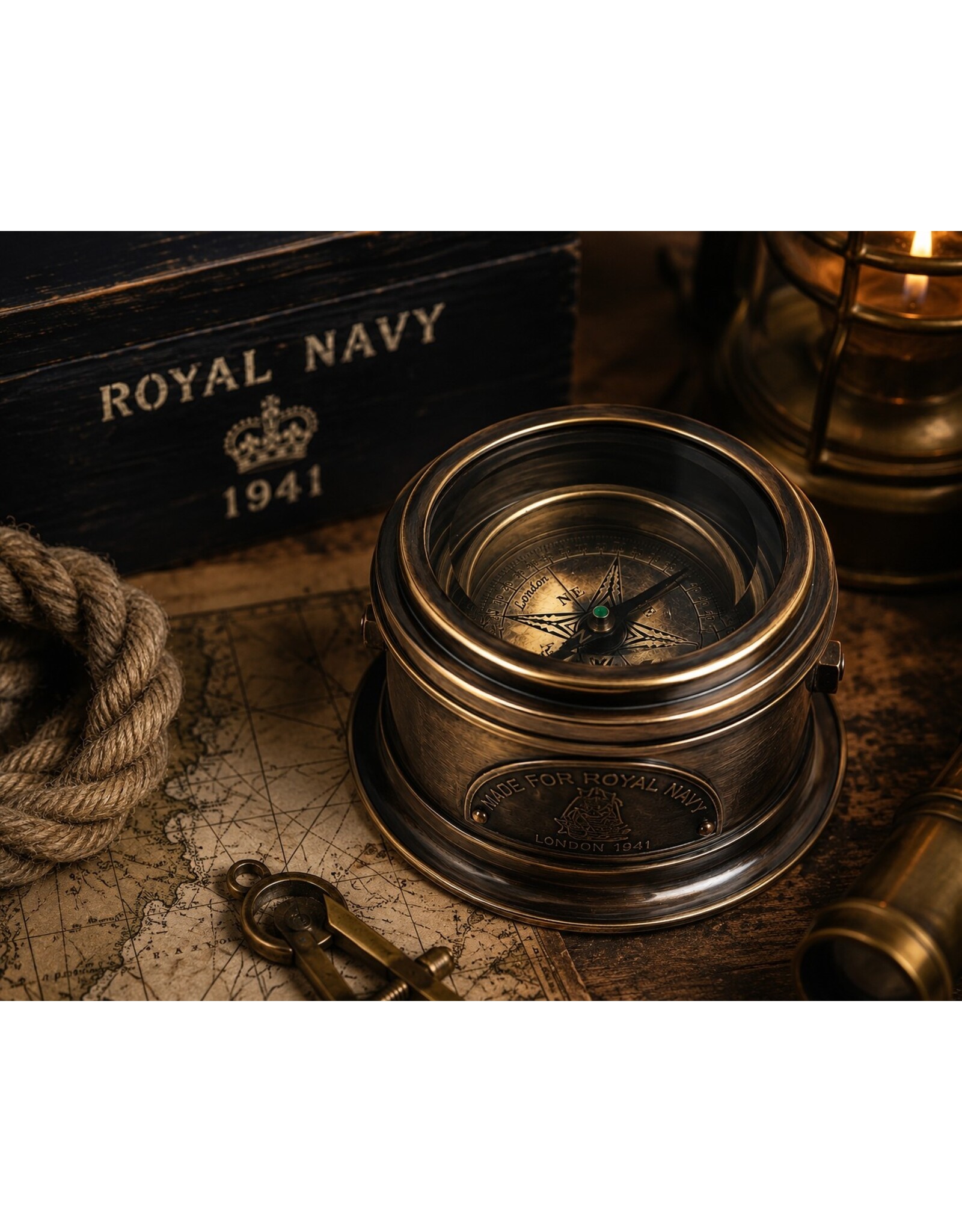 Trukado Miscellaneous - Royal Navy Kompas - Messing - Britse Marine