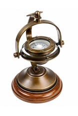 Trukado Miscellaneous - A Brass Compass on Stand Antique Look