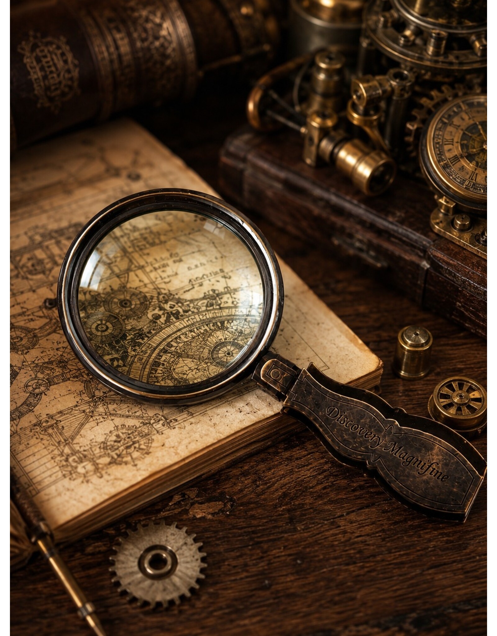 JB Miscellaneous - Foldable Magnifying Glass made of brass