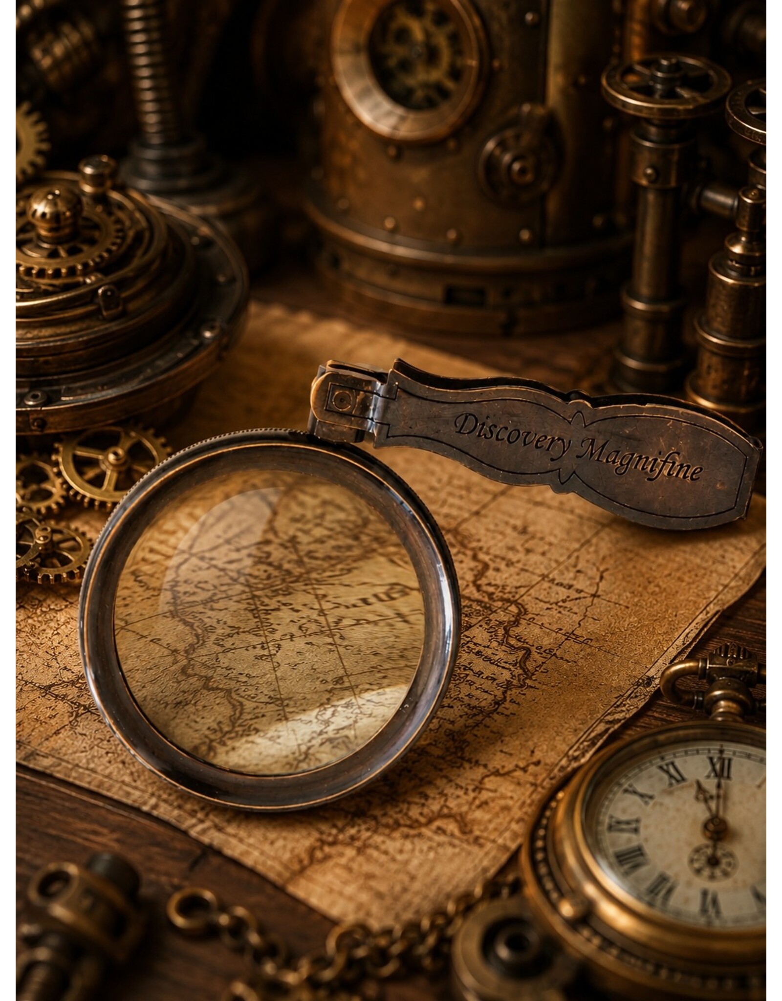JB Miscellaneous - Foldable Magnifying Glass made of brass