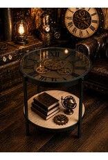 Atmosphera Giftware & Lifestyle  - Coffee table with real clock diameter 50cm