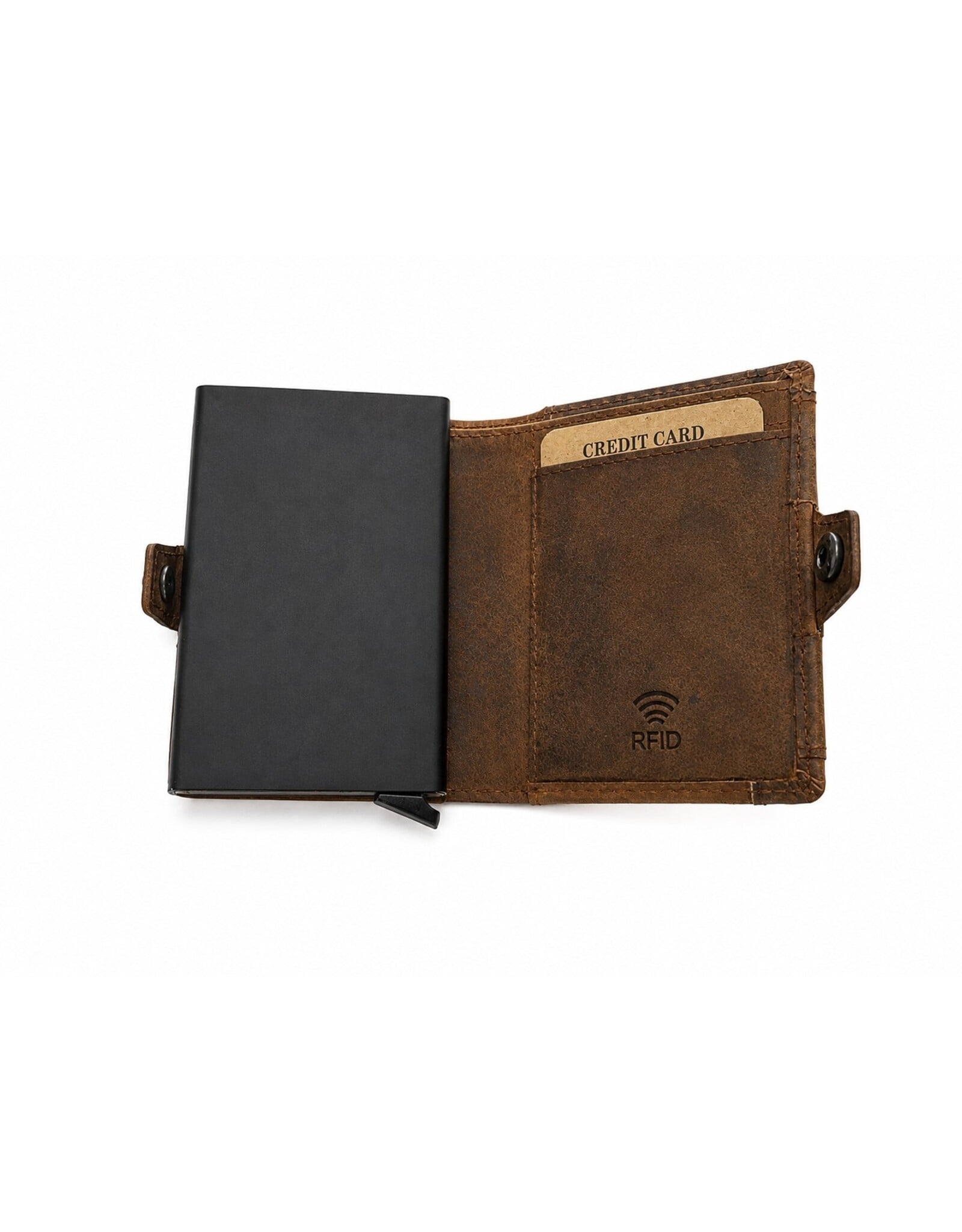 Hunters Leather Wallets - Hunters Safety Wallet for 8 cards