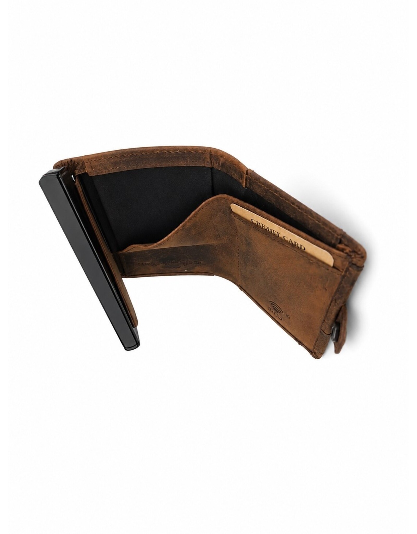 Hunters Leather Wallets - Hunters Safety Wallet for 8 cards