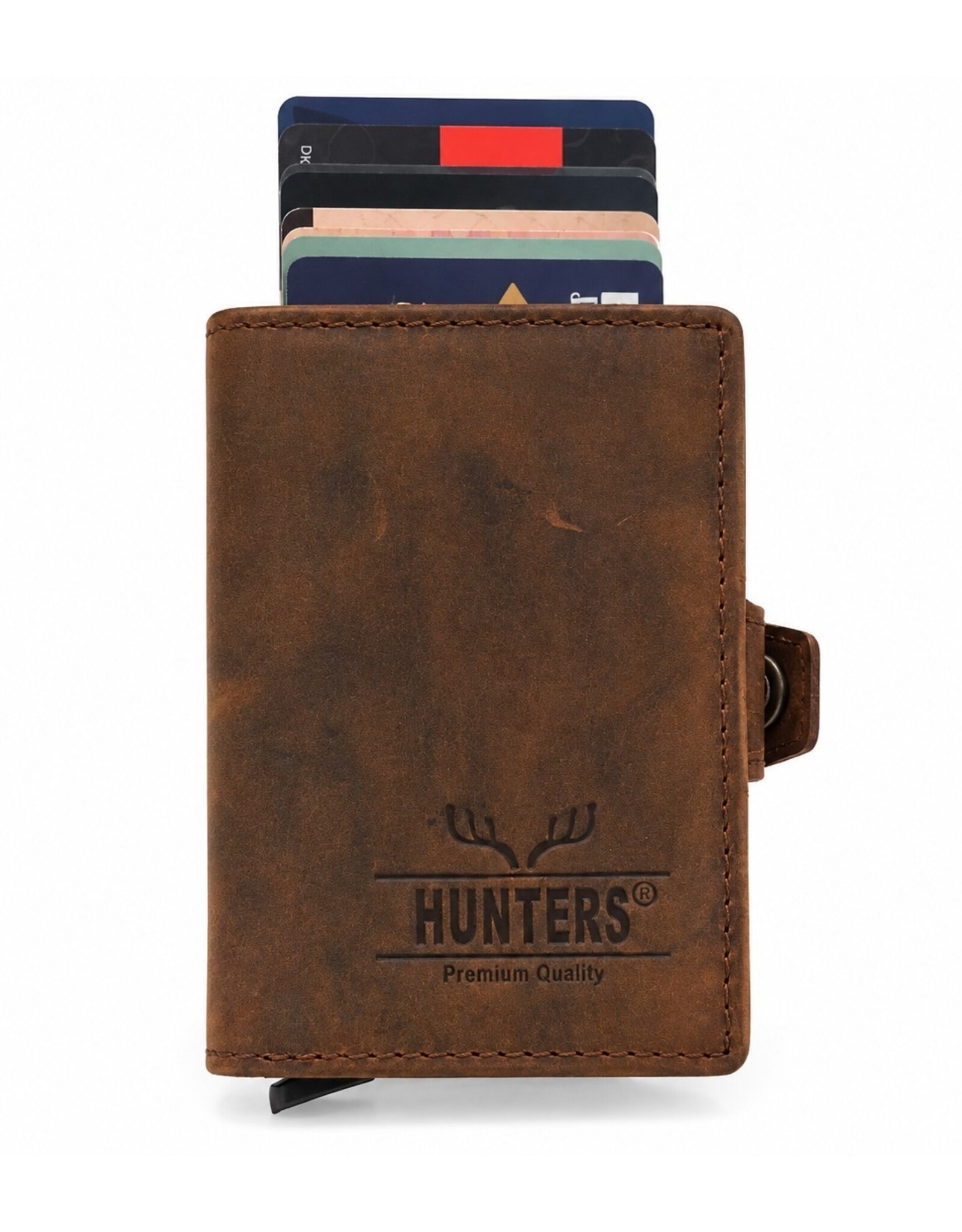 Hunters Leather Wallets - Hunters Safety Wallet for 8 cards