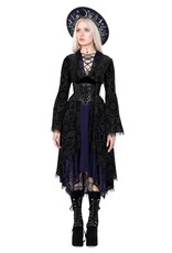 Restyle Gothic and Steampunk accessories - Stellar Glow Hat with Silver Moth & Celestial Embroidery