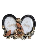 Clayre & Eef Miscellaneous - Double Photo Frame with Birds and Flowers
