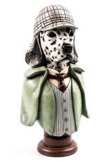 C&E Giftware Beelden Collectables - Dalmatiër Hond verkleed als Sherlock Holmes  Buste 40cm