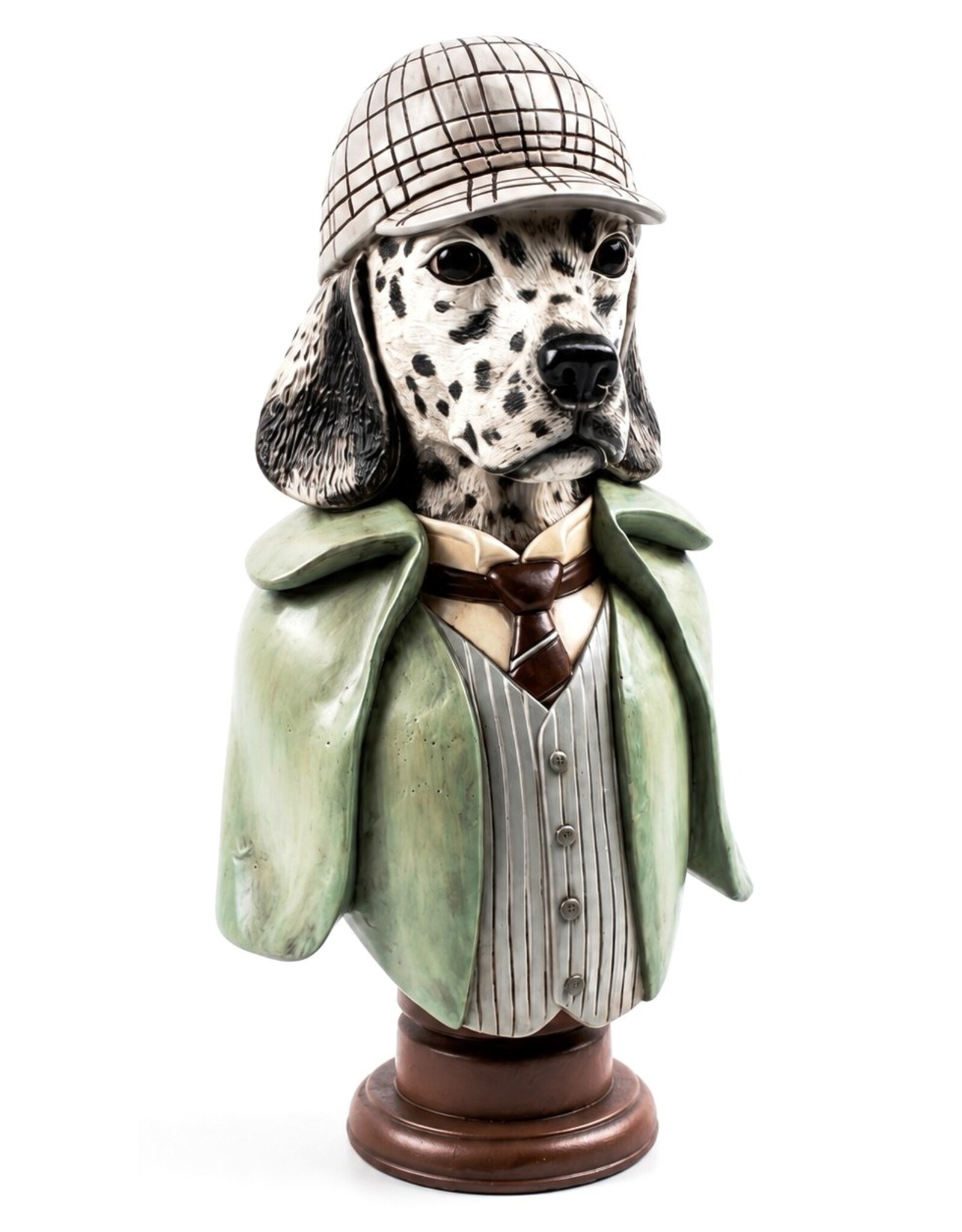 C&E Giftware Figurines Collectables - Dalmatian Dog Dressed as Sherlock Holmes  Bust 40cm