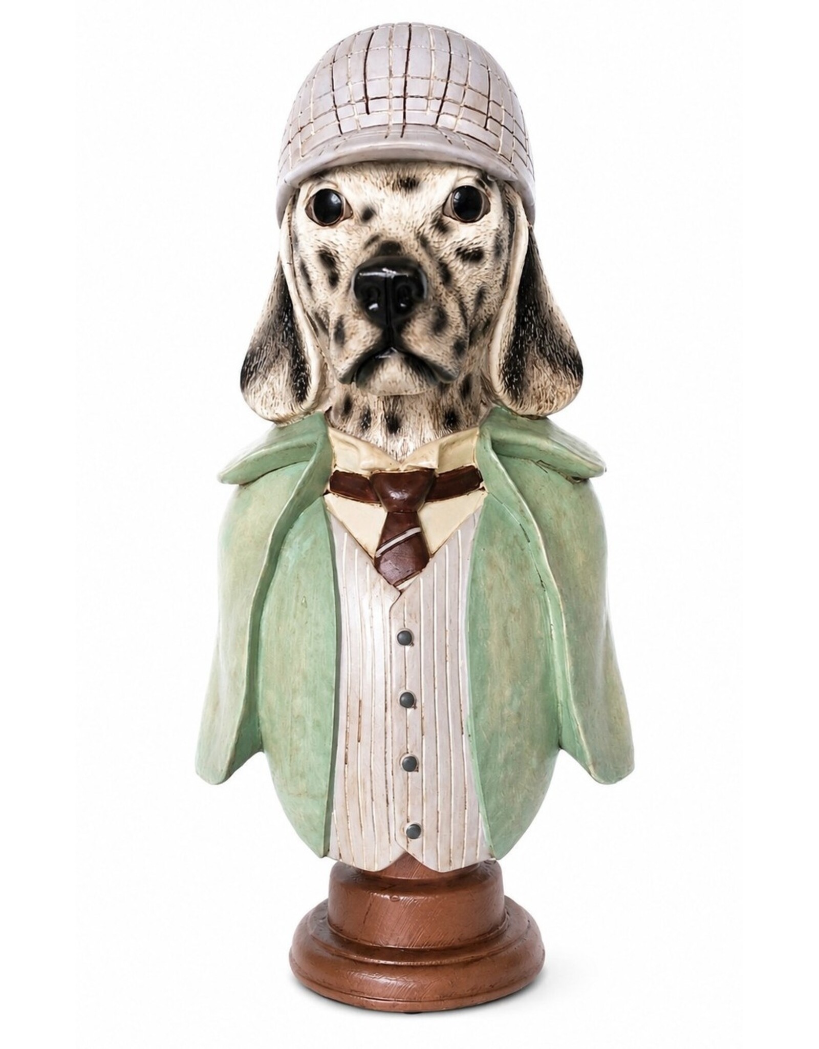 C&E Giftware Figurines Collectables - Dalmatian Dog Dressed as Sherlock Holmes  Bust 40cm