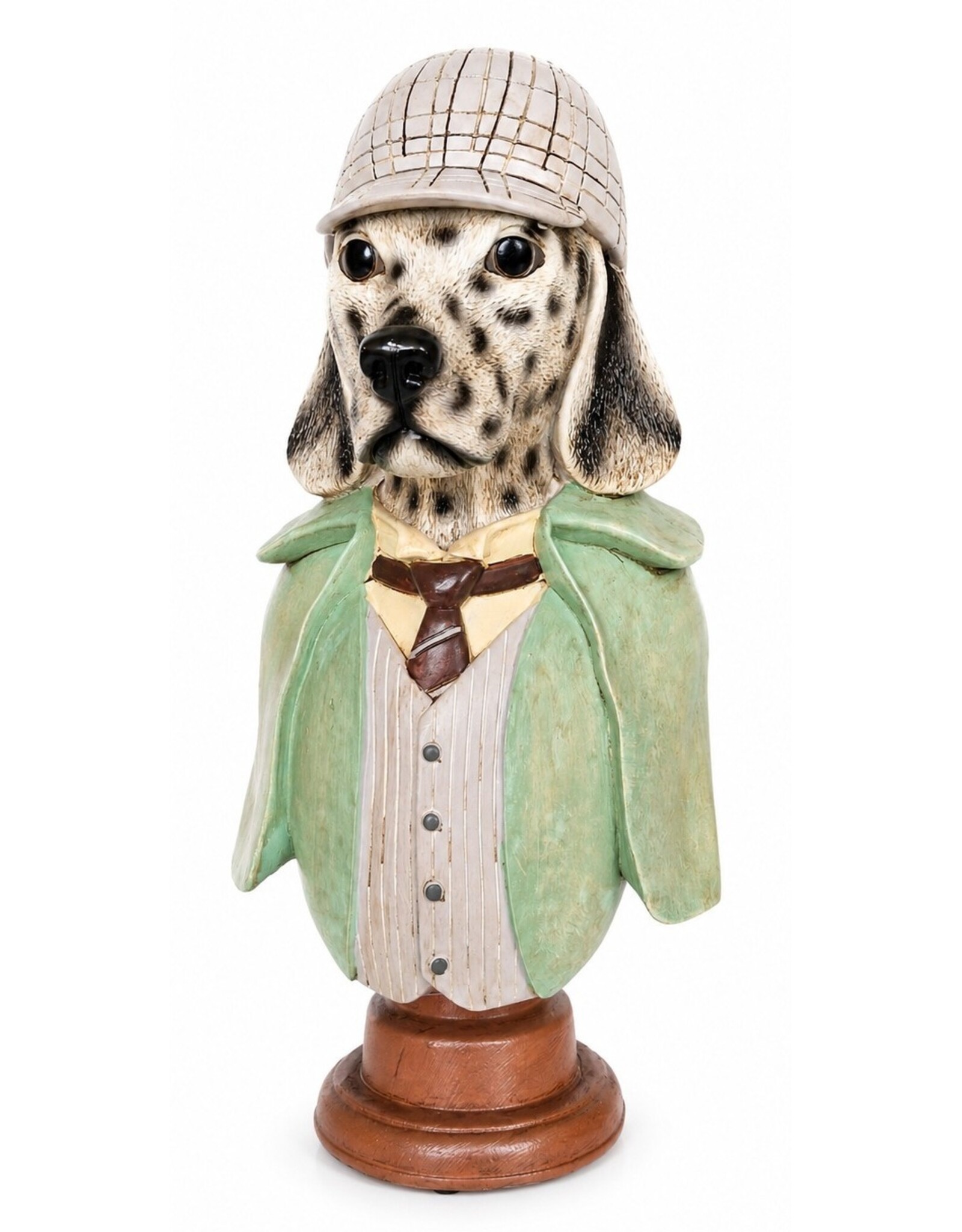 C&E Giftware Figurines Collectables - Dalmatian Dog Dressed as Sherlock Holmes  Bust 40cm