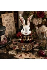 C&E Giftware & Lifestyle - Alice in Wonderland Rabbit in Teacup figurine 25cm