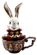 C&E Giftware & Lifestyle - Alice in Wonderland Rabbit in Teacup figurine 25cm