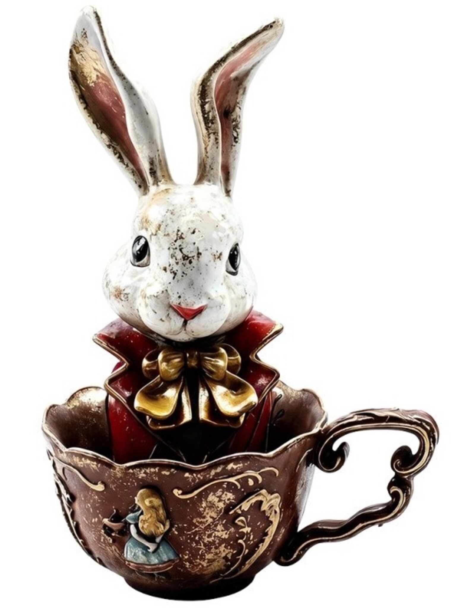 C&E Giftware & Lifestyle - Alice in Wonderland Rabbit in Teacup figurine 25cm